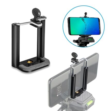 Универсална стойка за телефон M1 - 65 - 85 мм | 1/4" - universal-smartphone-phone-holder-adapter-tripod - 65-85 mm