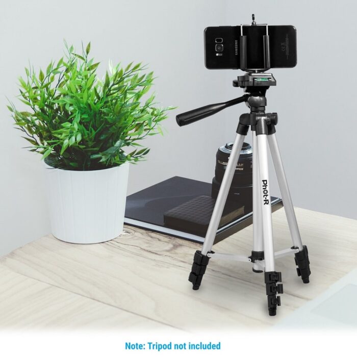 Универсална стойка за телефон M1 - 65 - 85 мм | 1/4" - universal-smartphone-phone-holder-adapter-tripod - 65-85 mm