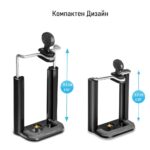 Универсална стойка за телефон M1 - 65 - 85 мм | 1/4" - universal-smartphone-phone-holder-adapter-tripod - 65-85 mm