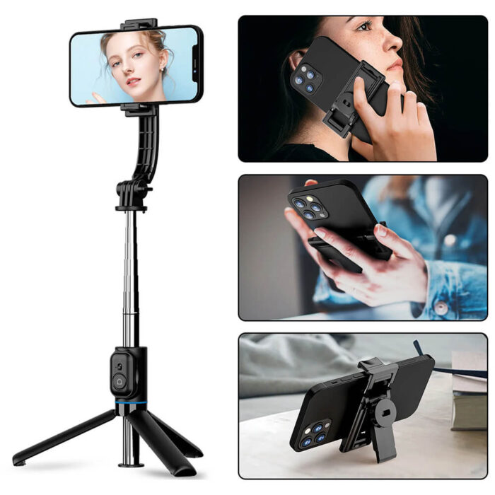Selfiestick Bg Hsu C01 Selfiestick Tripod Bluetooth 006 - Триподи
