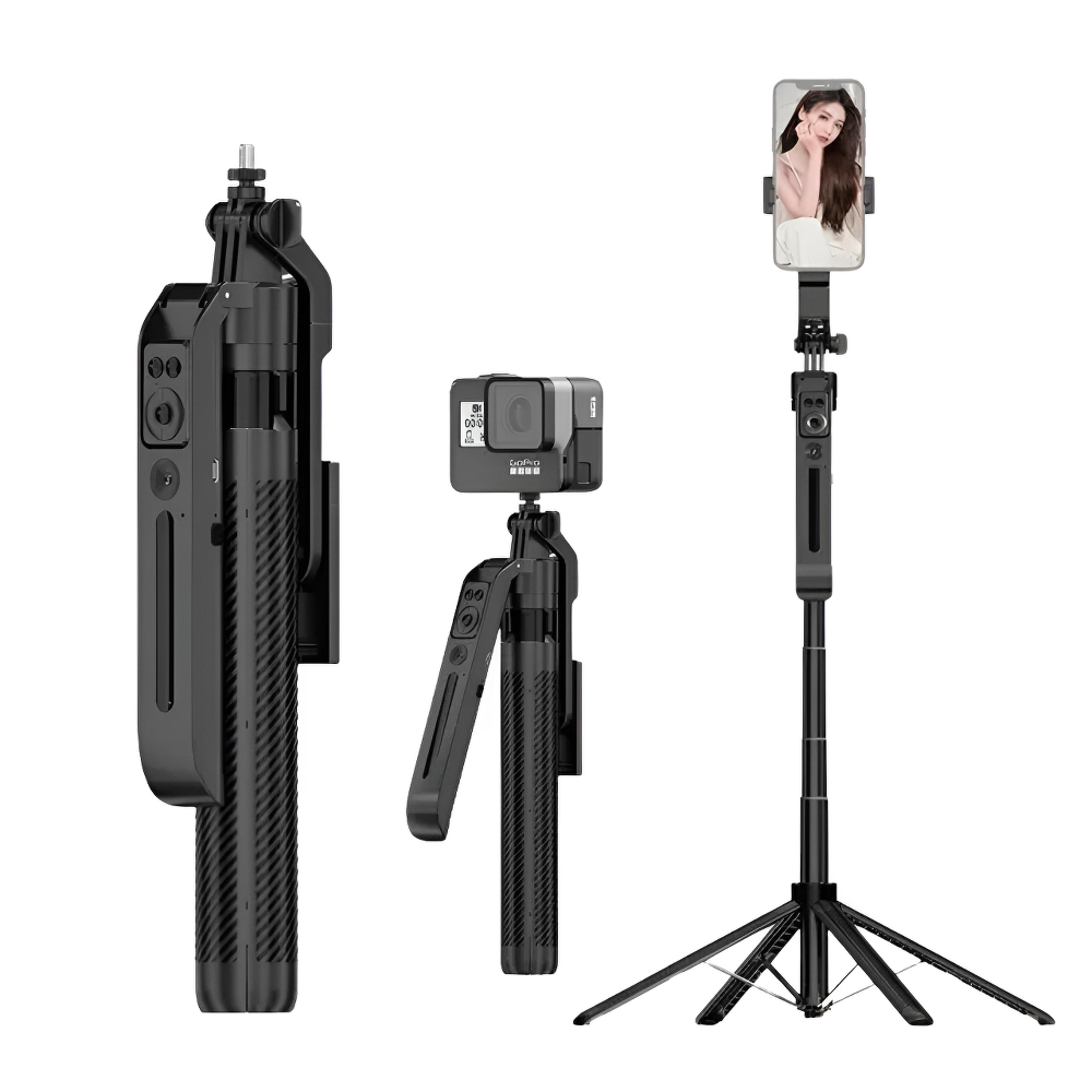 selfiestick-bg-laigi-c12-ai-tracking-quadpod-selfie-stick-0 Селфи стик – Quadrapod LAIGI C12 | AI проследяване | 1.8M | TikTok & Live Stream - Image 1