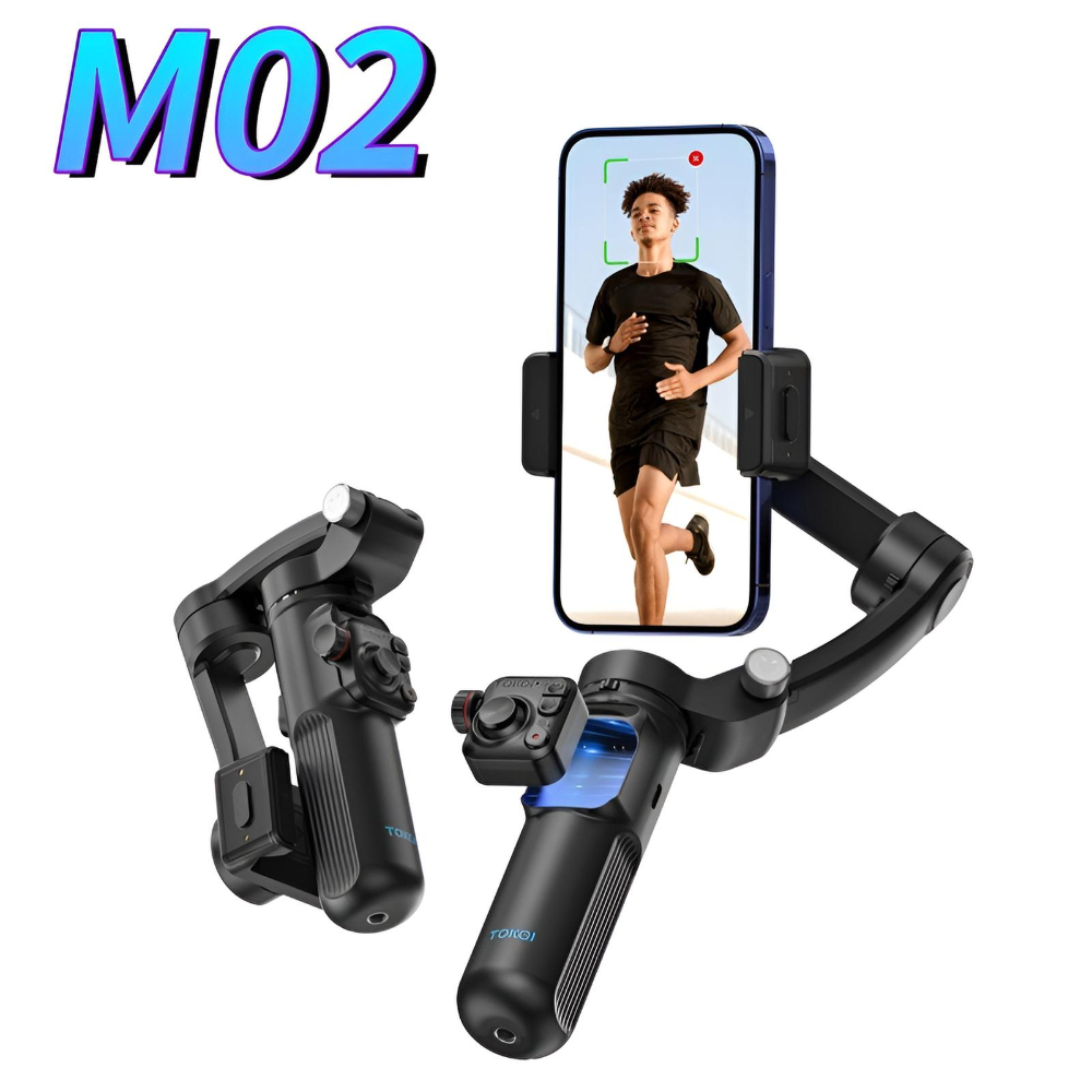 selfiestick-bg-tokqi-m02-selfie-gimbal-stabilizer-014 Сгъваем селфи gimbal TOKQI M02 с AI | 3-осен стабилизатор | Дистанционно управление - Image 1