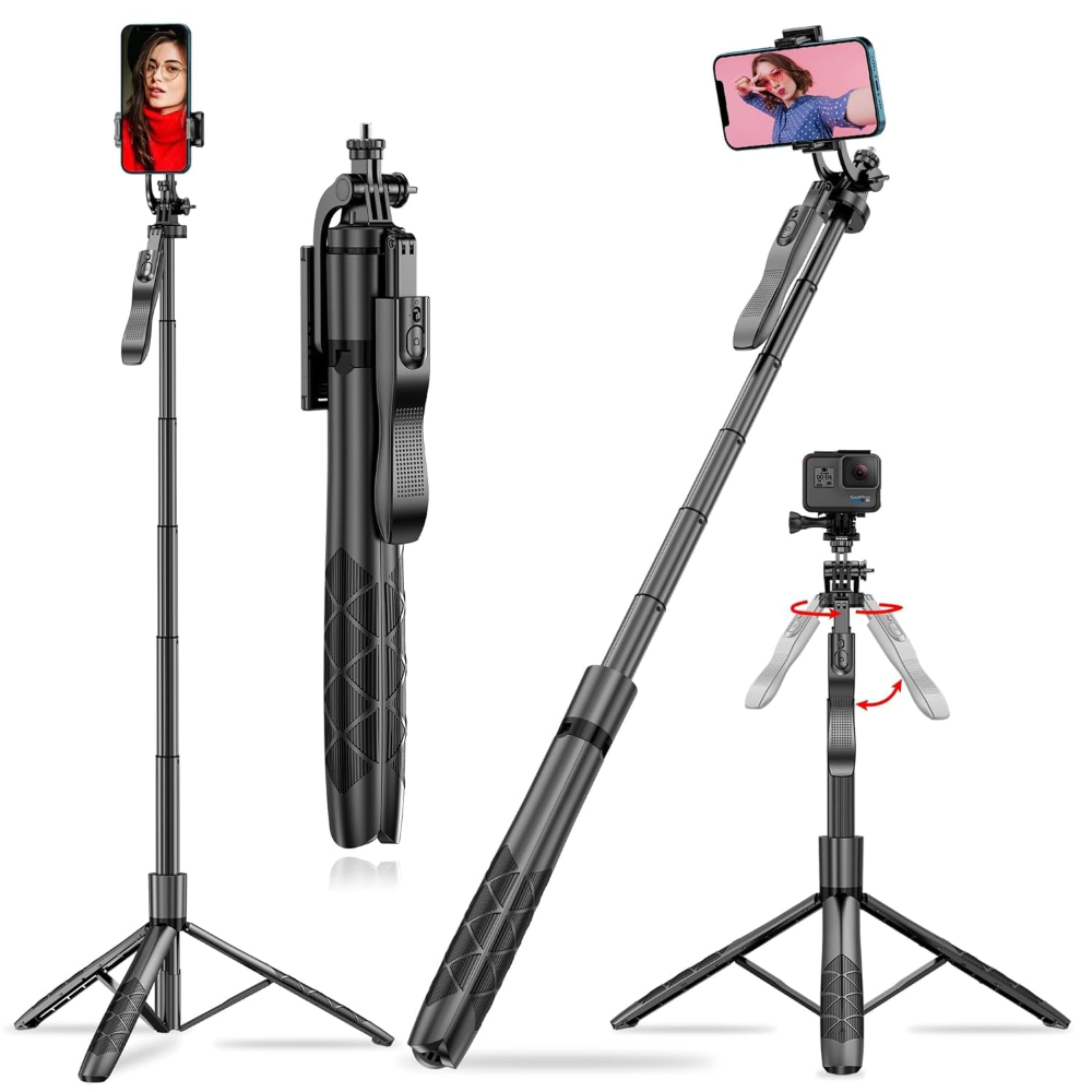 selfistick-bg-l16-long-selfie-stick-tripod-00 HSU L16 Long - Селфи стик с видеостабилизатор | Tik Tok | Live streaming | Vlogs - Image 1
